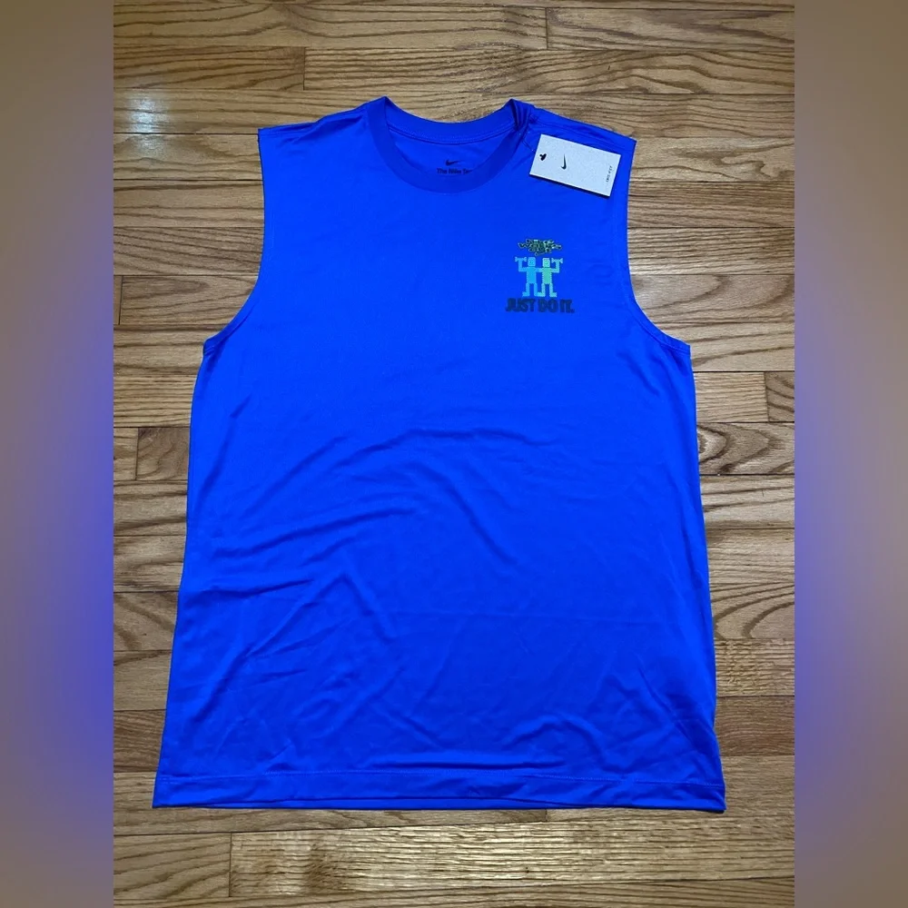 NIKE TRAINING "JDI Work Mind/Body Tee" sleeveless TANK Men’s L NEW! - Picture 4 of 6